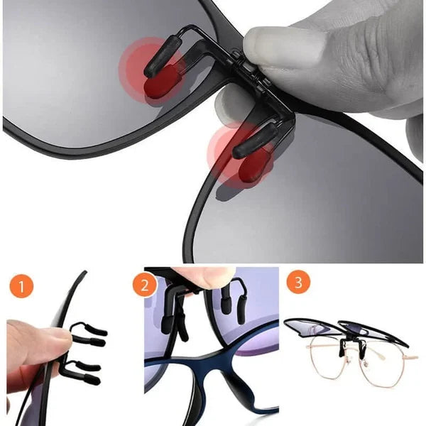 Skanto | OogZeker Clip-on Sunglasses – Lightweight Polarized UV400 Clips for Eyeglass Wearers