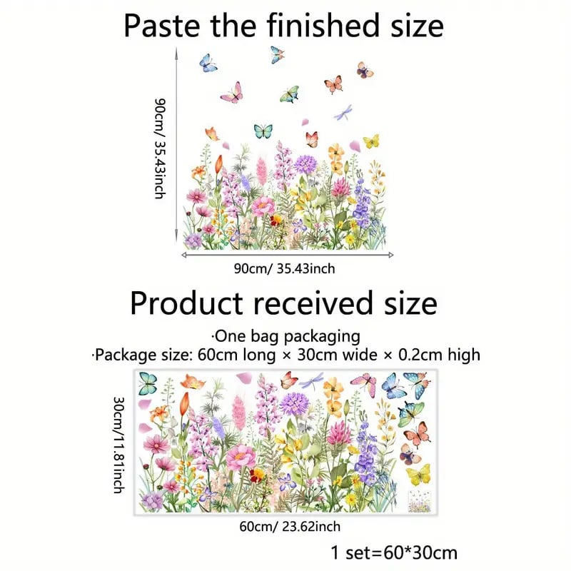 Kalsten | 💐 Colorful Floral Bouquet Window Sticker 🖼️ (Removable without leaving marks)