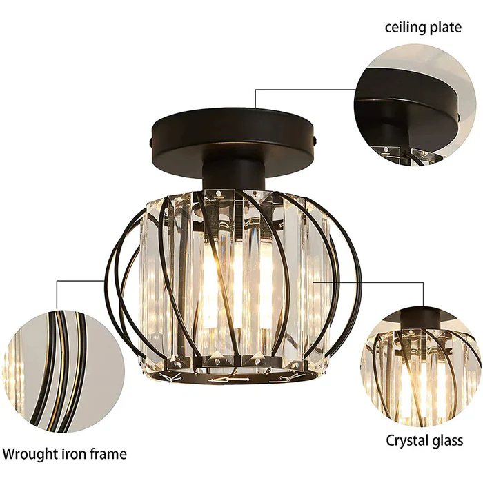 BowLift | Pendant Light Black Glass Globe Ceiling Fixture