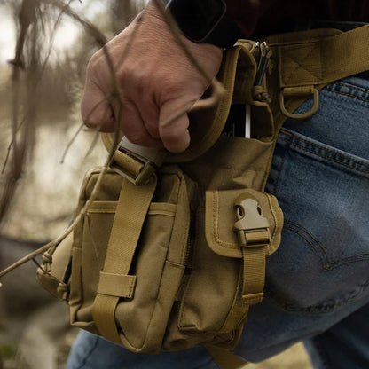 Waterproof tactical nylon waist bag for men, leg bag, travel bag