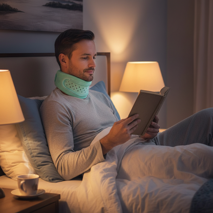 Lightweight Neck Support Brace – Foam Cushioning Breathable Design – Pain Relief for Office & Sleep Bowlift