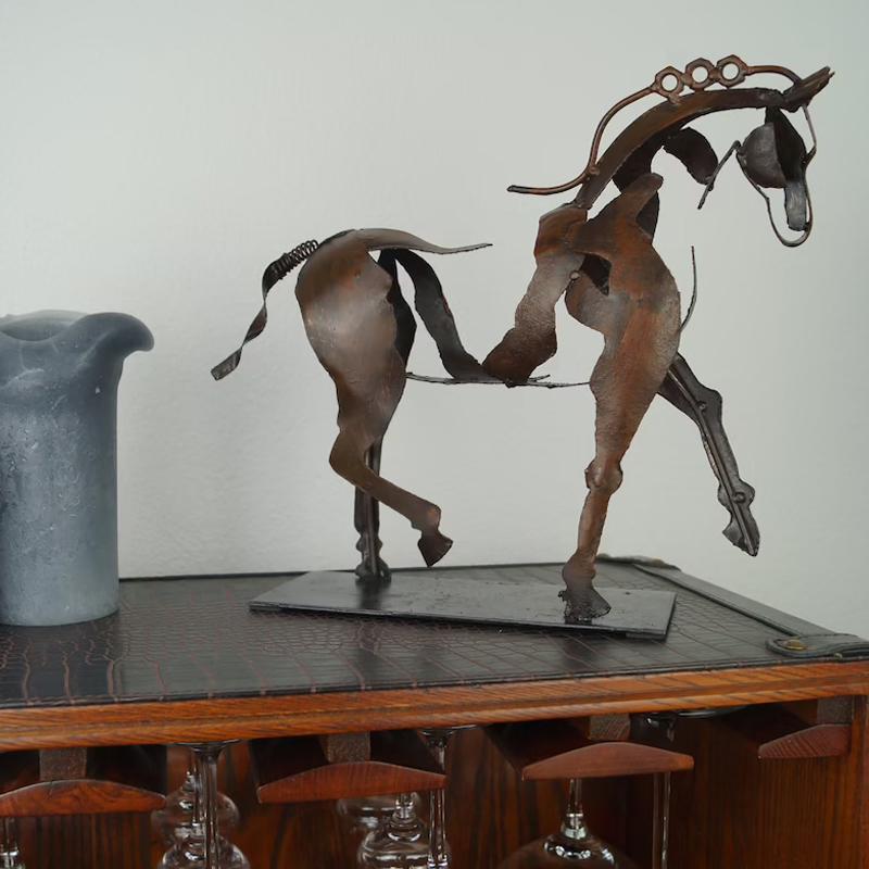 Skanto | Handmade Adonis Metal Spring Horse Sculpture