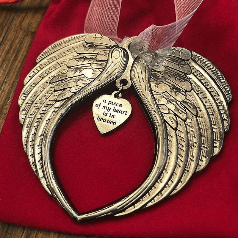 Skanto | Christmas Tree Memorial Ornaments Angel Wings Bells Hanging Decoration