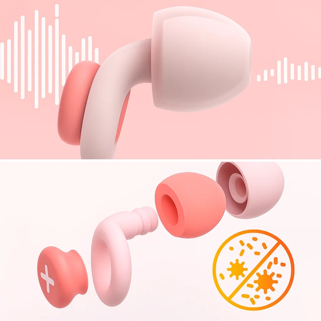 Block Snoring & City Noise – Soft Silicone Fit – Reusable & Hygienic – Ideal for Side Sleepers & Travel Bowlift