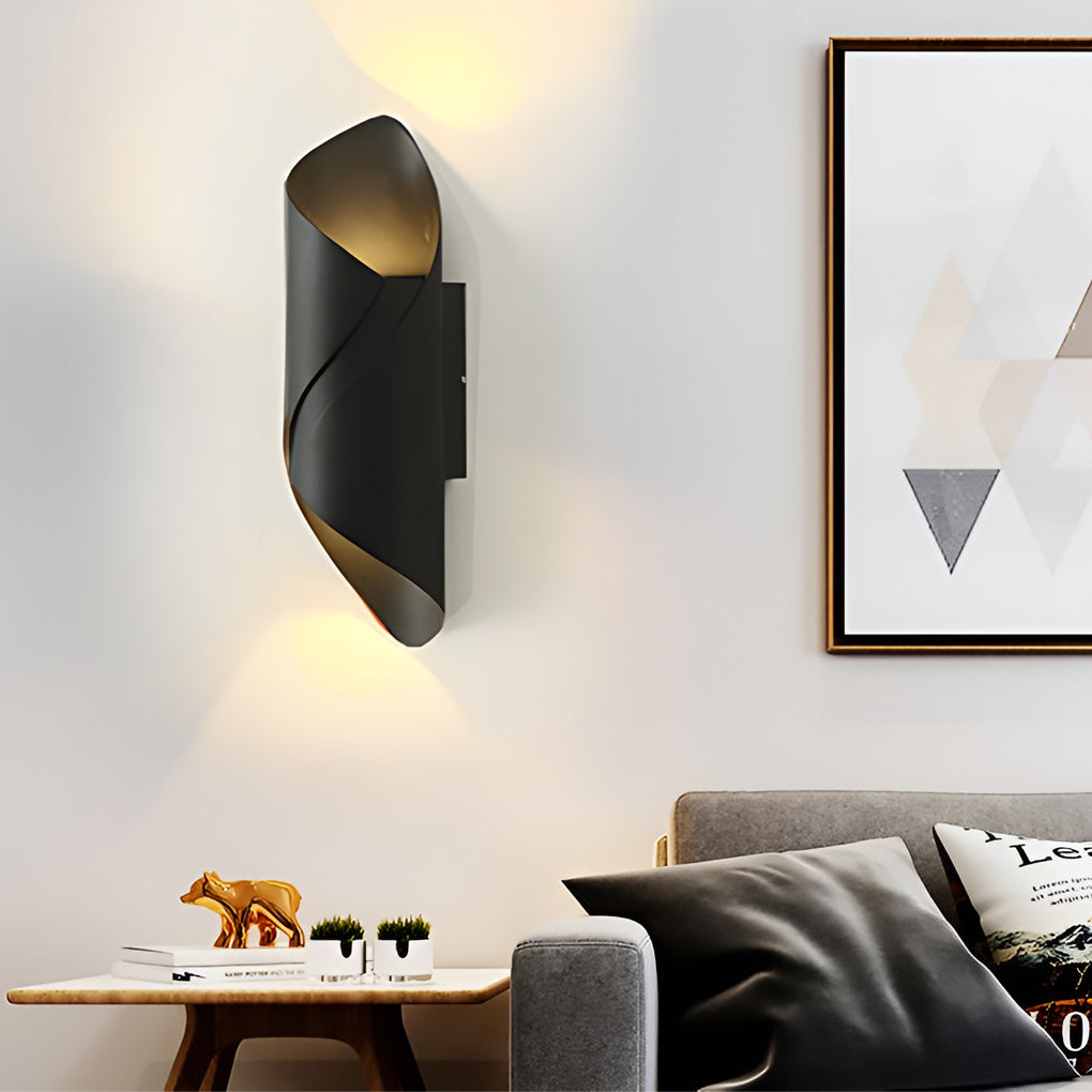 BowLift | Wall light modern black aluminium outdoor sconce