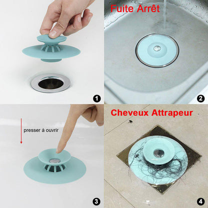 Bathtub and shower drain, With hair catcher function | Karnz