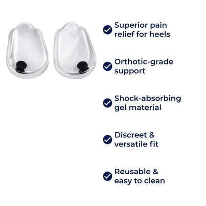 HeelGuard | Silicone Gel Heel Cups – Heel Pain Relief – Shock Absorbing Pad – Orthopedic Support for Daily Comfort Skanto