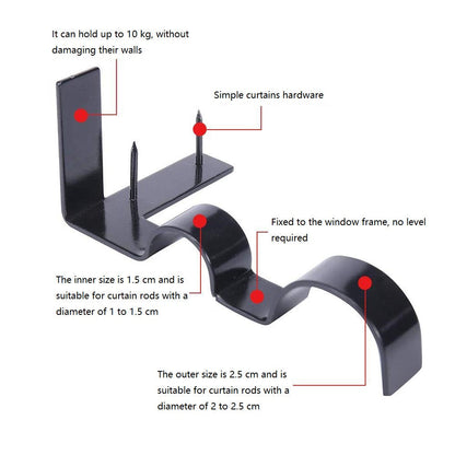 BowLift | Curtain Rod Brackets (2 pcs)