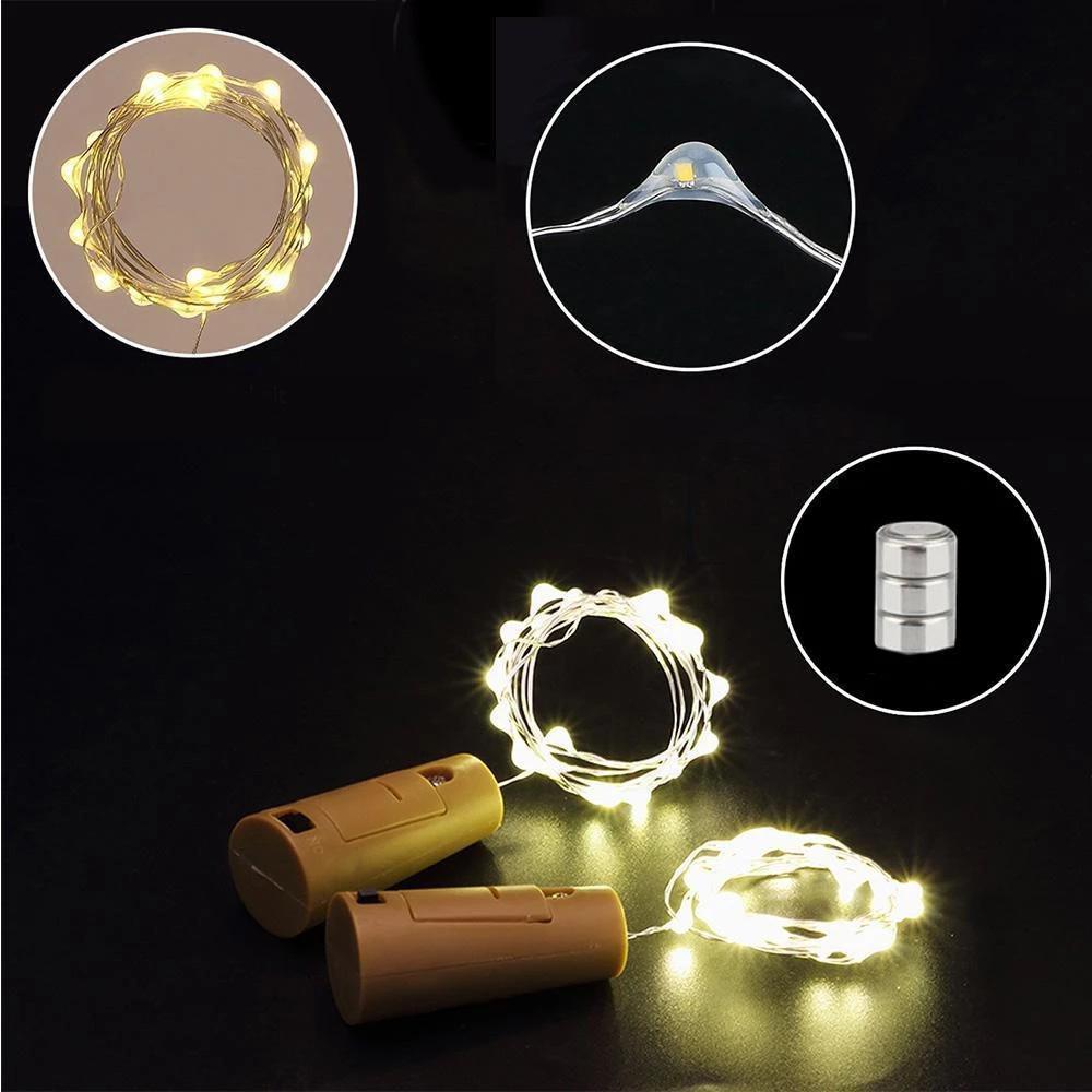 Led Bottle Light Cork Night Light DIY Decor | Bowlift