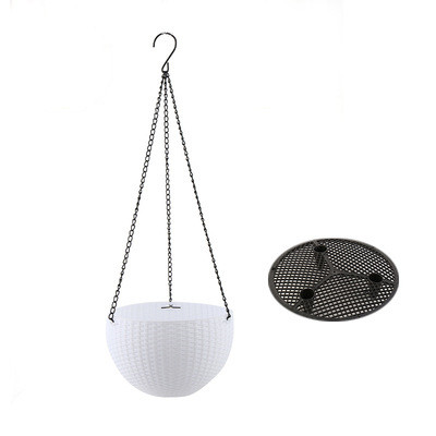 BowLift | Woven hanging basket for plants with chain – Ideal for balcony and garden