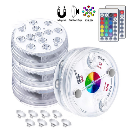 Skanto | Underwater LED Light with Remote Control – RGB Multicolor Pool Lighting for Baths and Ponds