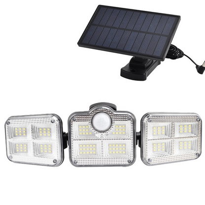 Skanto | Solar LED Floodlight with Motion Sensor – 3-Beam Outdoor Lighting for Garden, Driveway, and Garage