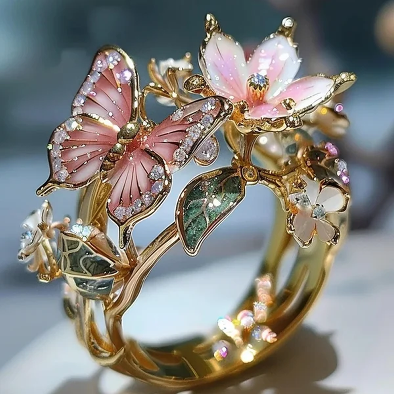 Butterfly flower ring | Bowlift