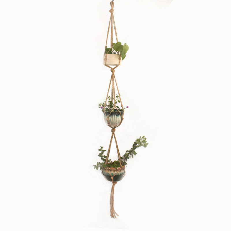 BowLift | Macrame Plant Hanger Made of Cotton Rope – Stylish Suspension for Pots