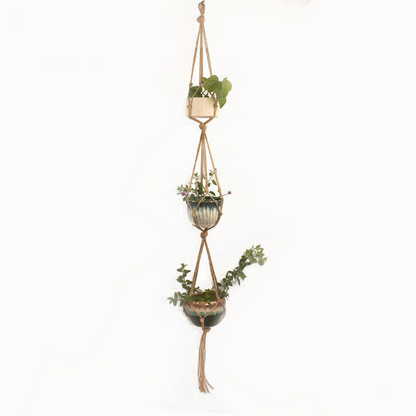 BowLift | Macrame Plant Hanger Made of Cotton Rope – Stylish Suspension for Pots