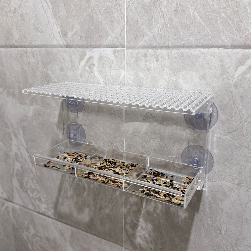 Skanto | Outdoor Clear-Window-Suction-Cup-Bird Feeder