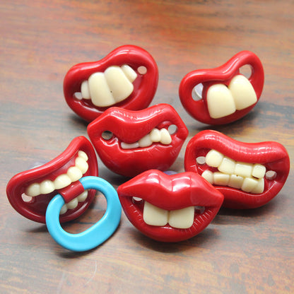 Funny pacifier with teeth