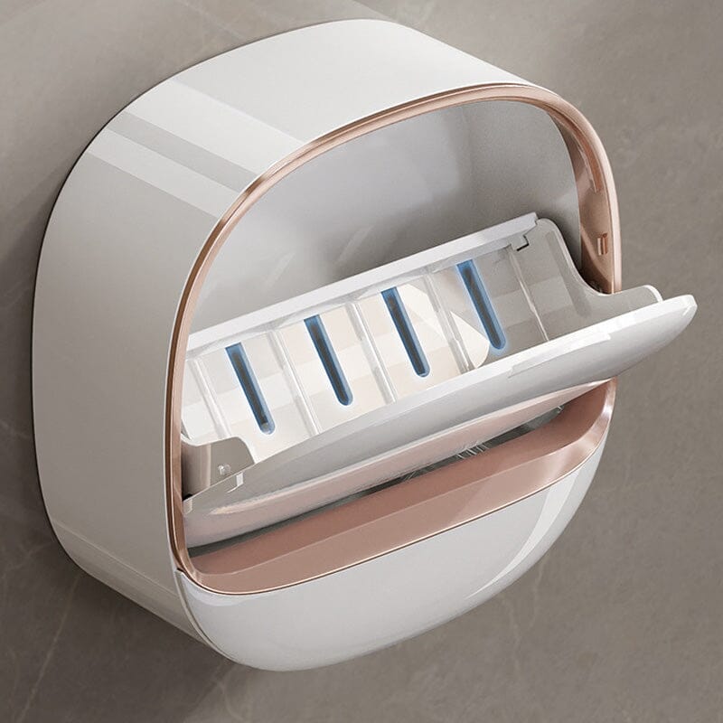 Waterproof soap dish with drain box