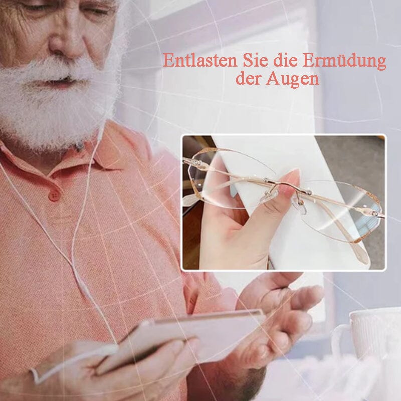 Skanto | Fashionable Rimless Anti-Blue Light Reading Glasses