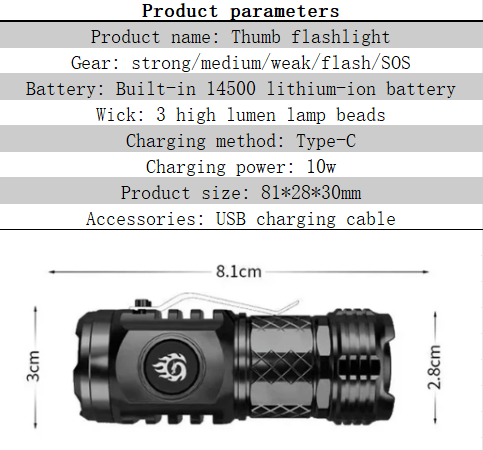 BowLift | Three-Eyed Monster Mini Flash Super Power Flashlight
