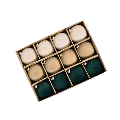 Brehn | Velvet Christmas ornaments. 12 pieces