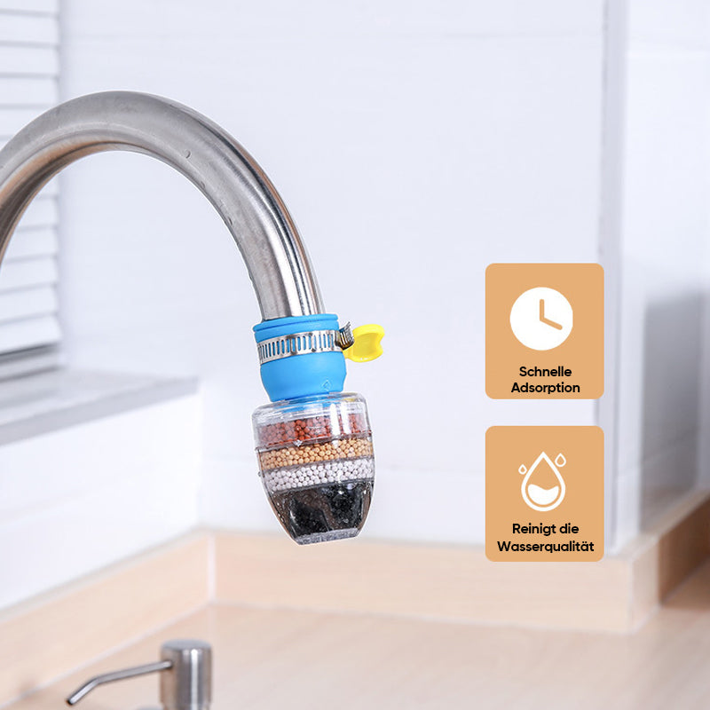 Multi-stage kitchen faucet filter