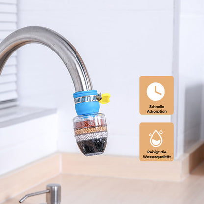 Multi-stage kitchen faucet filter