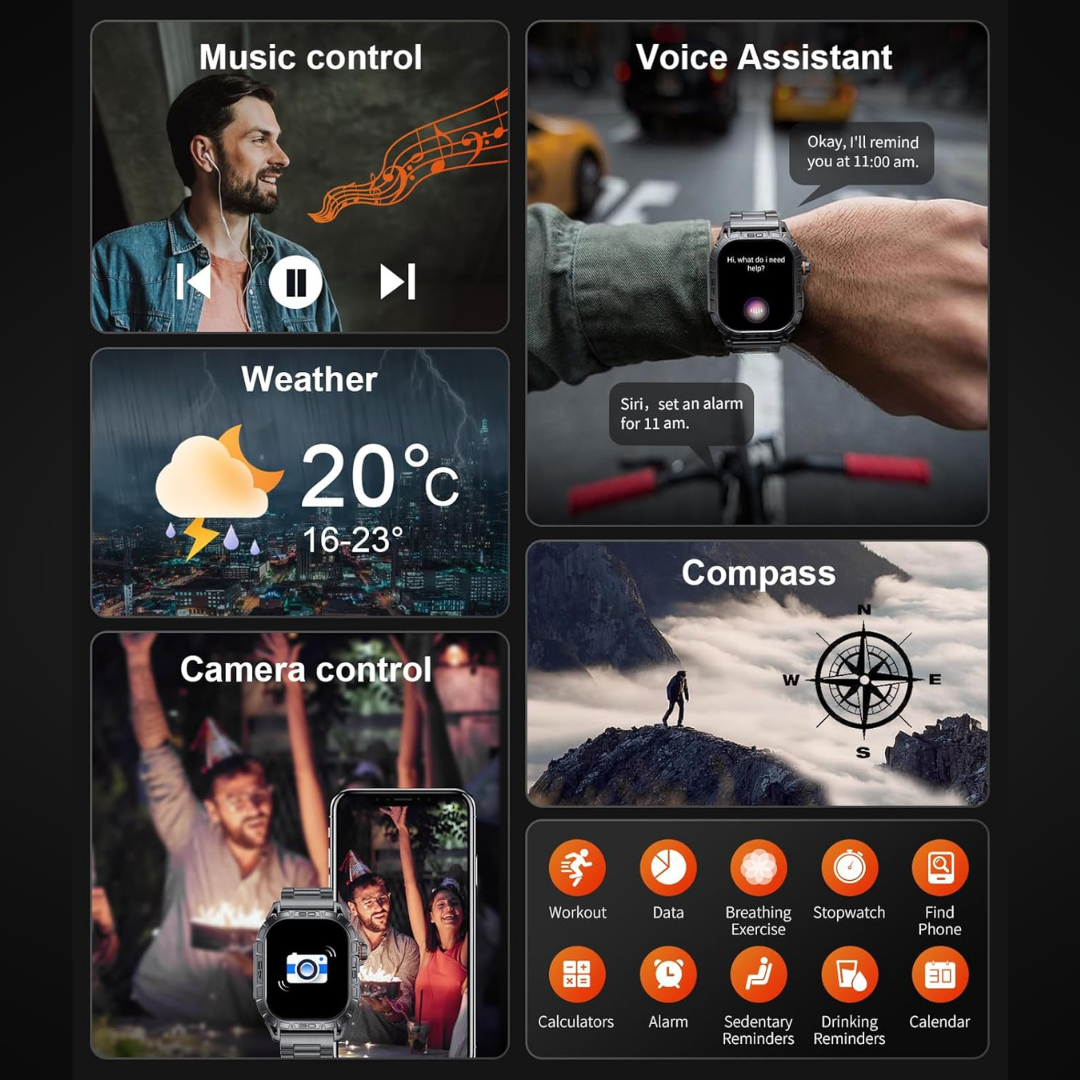 Durable Smartwatch – Waterproof Protection with Military-grade Durability Bowlift