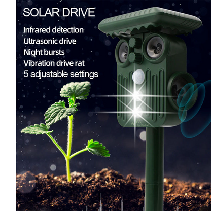 BowLift | Ultrasonic Solar Deer Repeller | 5 Adjustable Modes. Waterproof & Eco-Friendly for Home Gardens and Yards