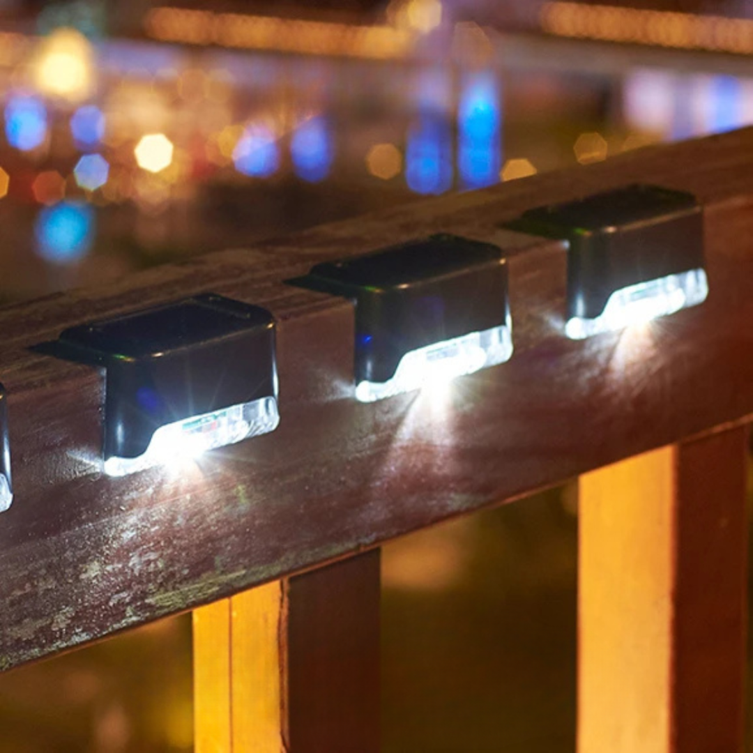 BowLift | Self-Adhesive Solar Outdoor Lights – Waterproof Wall-Mounted LED Step Lamps for Gardens, Patios & Pathways