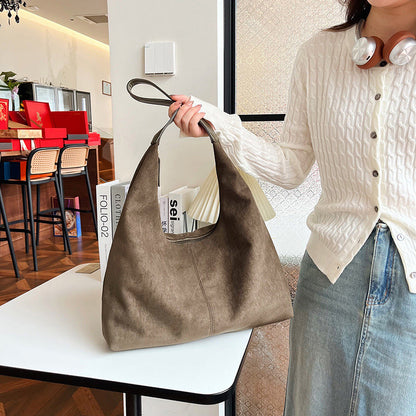 Skanto | Suede Underarm Bag with Large Capacity