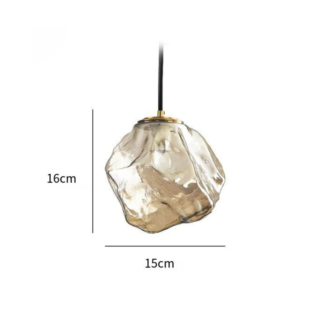 Skanto | Frostglow Glass Pendant Inspired by Ice Cubes