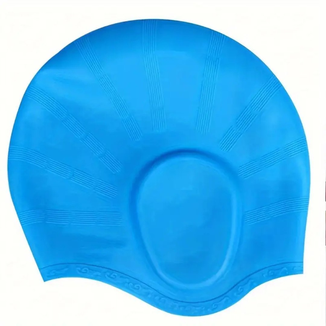 Skanto | Silicone Swim Cap with Ear Protection for Long Hair