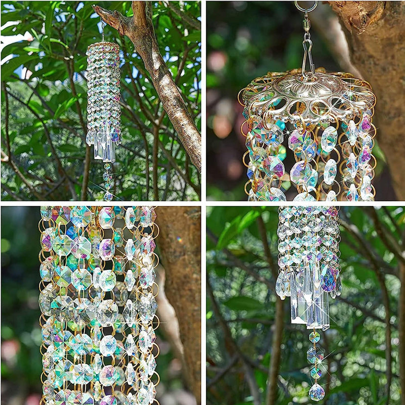 Aurora Crystal Glass Wind Chime | Bowlift