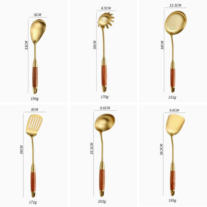 Kalsten | Chef’s Choice Golden Kitchen Utensils | 6pcs Set