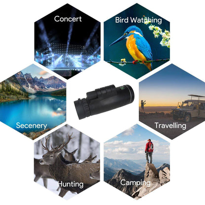 Sandsberg High-Performance Monocular Telescope with Smartphone Adapter and Tripod