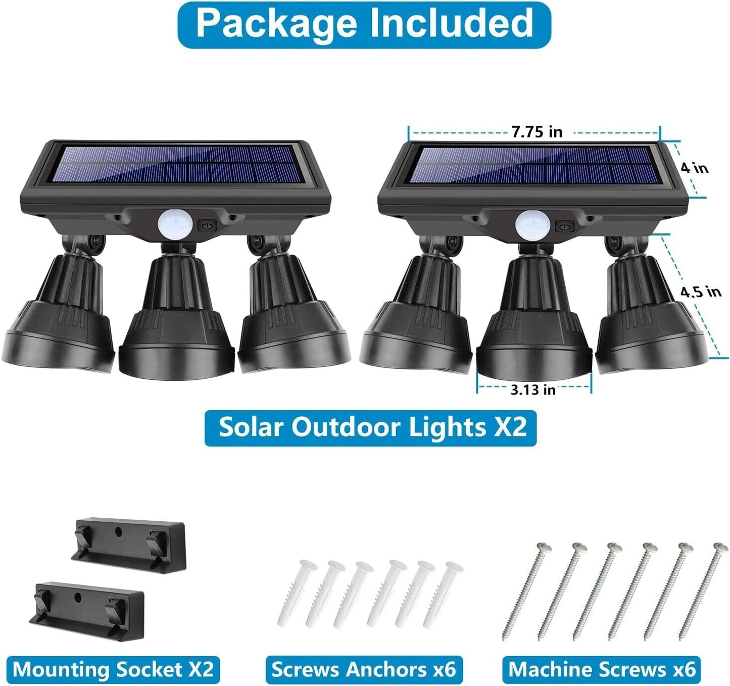 Skanto | Solar Outdoor Security Floodlight with Motion Sensor