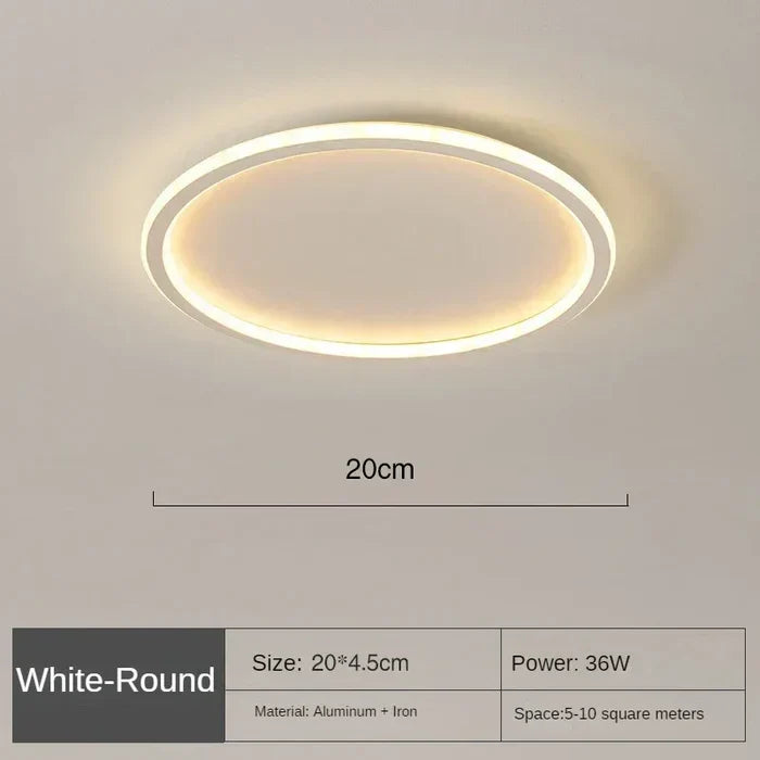 Scandinavian Round Ceiling Lamp - AuroraSphere | Karnz