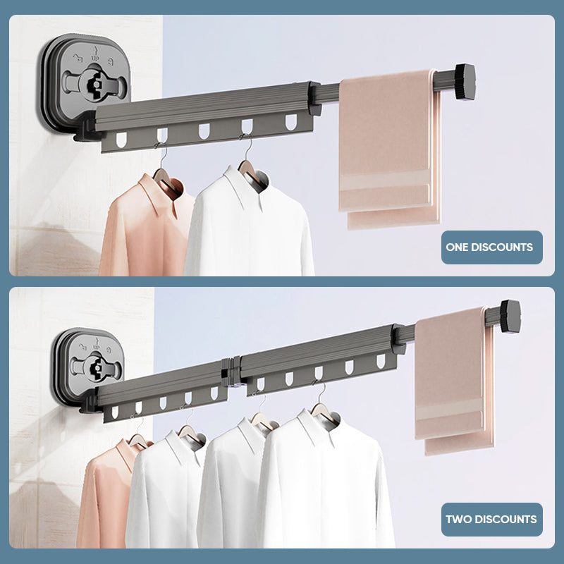 Sandsberg | Wall-mounted foldable clothes rack with suction cup