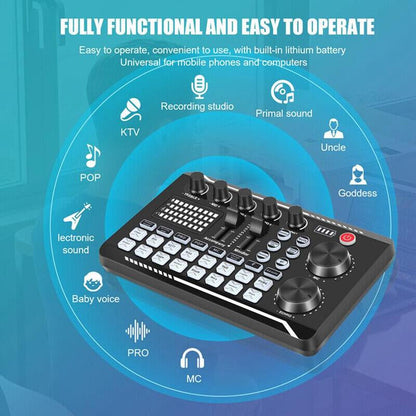 Live sound card with DJ mixer effects & voice changer | Bowlift
