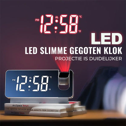 Modern Alarm Clock Projector | Multifunctional Alarm Clock with Projection | Kalsten