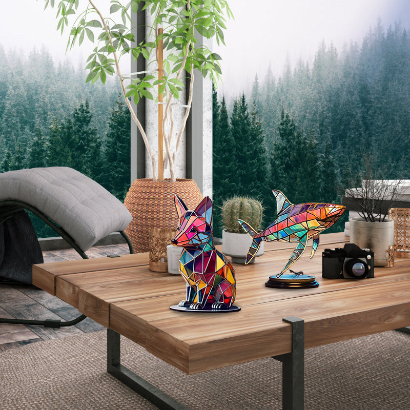 Wildlife Art with Base Wild Animal Desktop Decorations | Bowlift