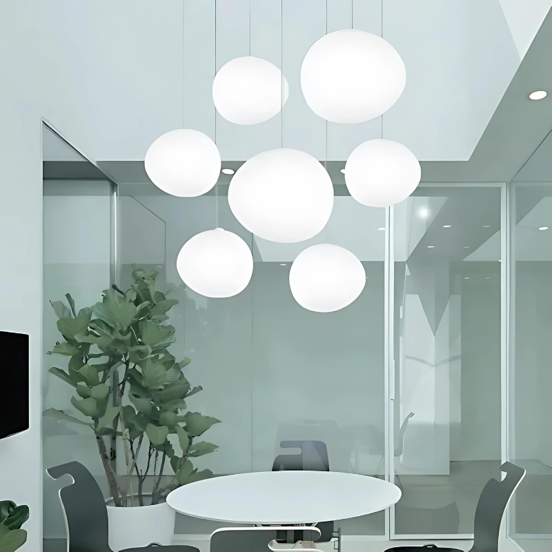 Skanto | Elegant Glass Pebble Pendant Light
