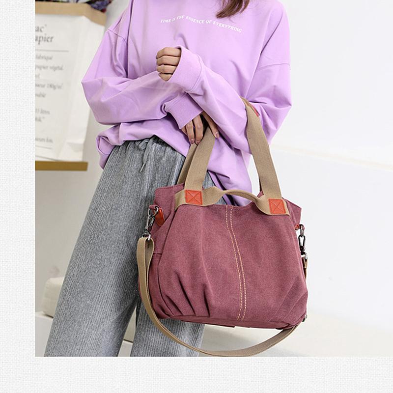 Canvas Shoulder Bag with Large Capacity | Karnz