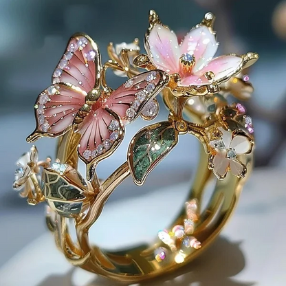 Butterfly flower ring | Bowlift