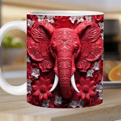 3D Elephant Flower Mug | Karnz