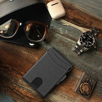 BowLift | Men's Business Style PU Leather Card Slots for AirTag