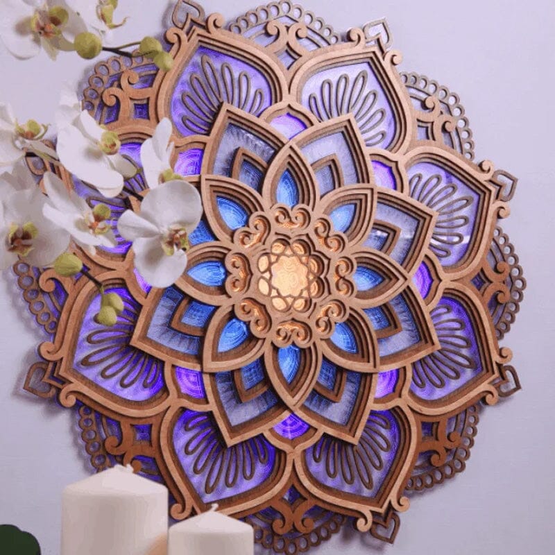 Skanto | Handmade Mandala Wooden Wall Light
