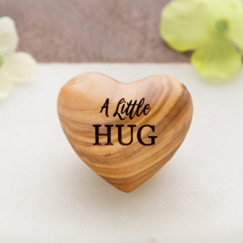 BowLift | Small Pocket Hug Wooden Heart Token