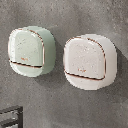 Waterproof soap dish with drain box